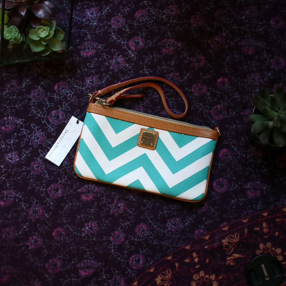 Dooney & Bourke Chevron Wristlet Clutch